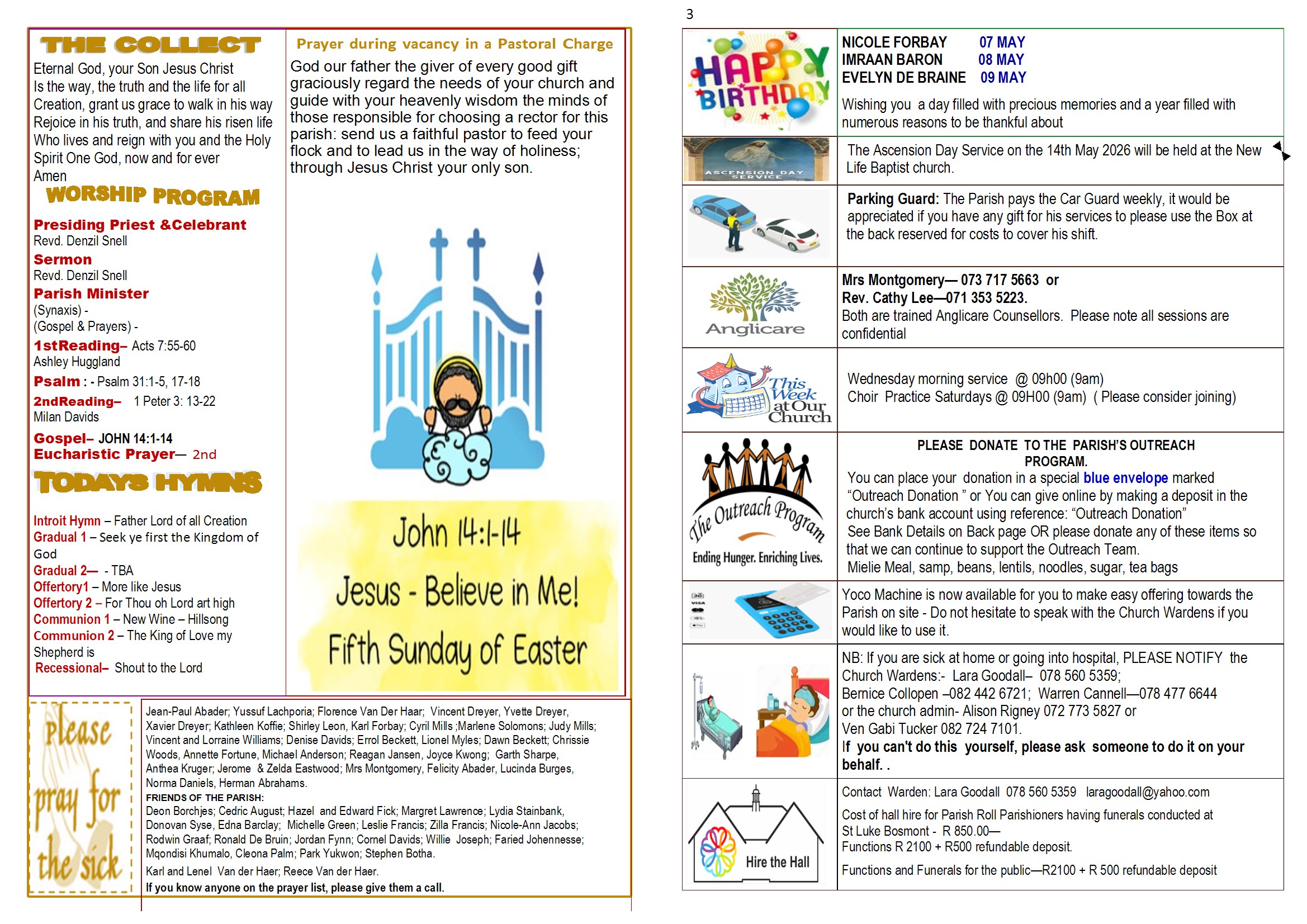 PEW LEAFLET - ST LUKE 03 MAY 4TH SUNDAY AFTER EASTER 2026 - conv 2